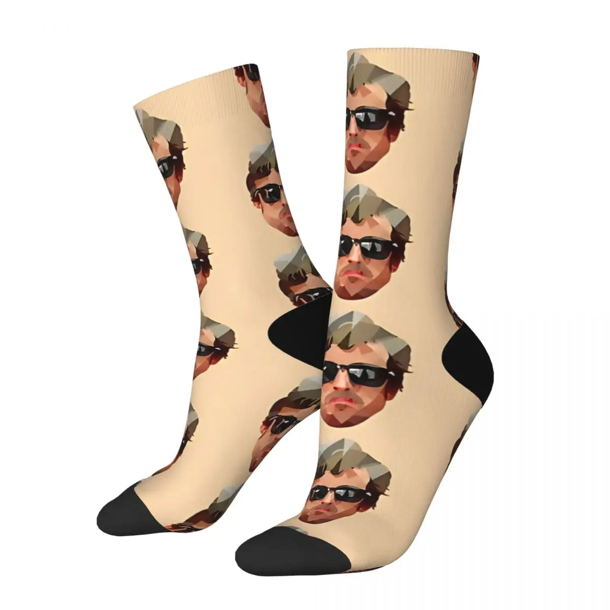 

Fernando Alonso Socks for Women Men Accessories All Season Funny Face Cute Middle Tube Socks Non-slip