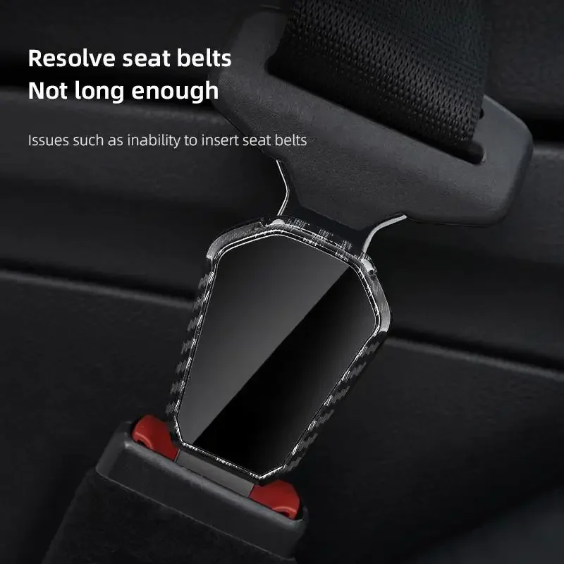 KEBIDU Car Seat Belt Clip Extender Auto Safety Belt Extension Thick Insert Socket Extender Safety Buckle Seat Belt Buckle Plug