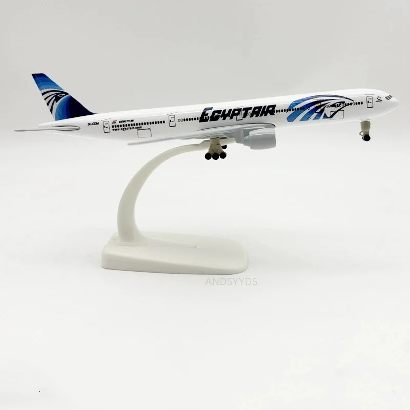 

Металлическая модель самолета 777 Airlines B777 (Египет) 20 см, литая под давлением, с шасси, для детской коллекции