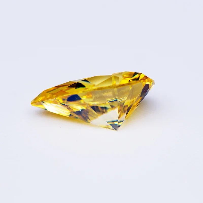 Moissanite batu permata Lemon warna kuning pir Cut Lab dibuat berlian perhiasan dengan sertifikat GRA