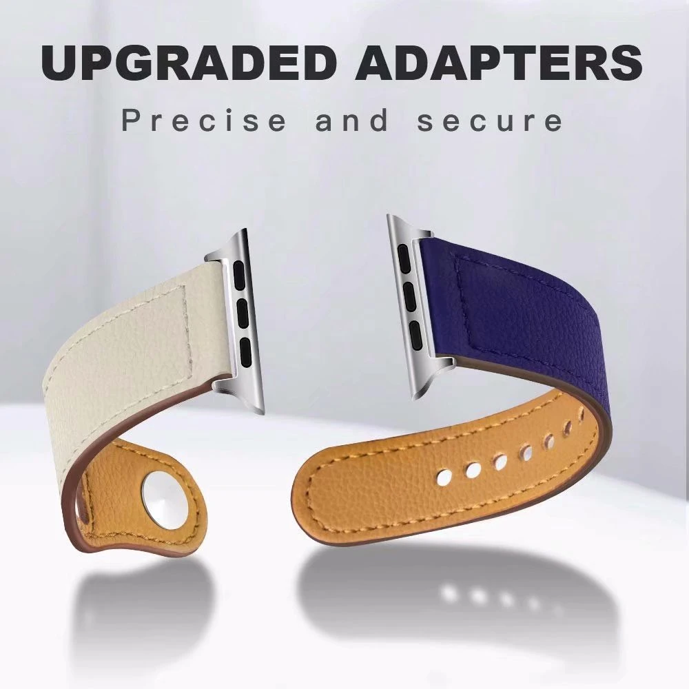 1948 per Apple Watch Strap】Apple Watch Series 7 6 se 5 4 3 2 1 cinturino in vera pelle per iWatch Smart Watch accessorio