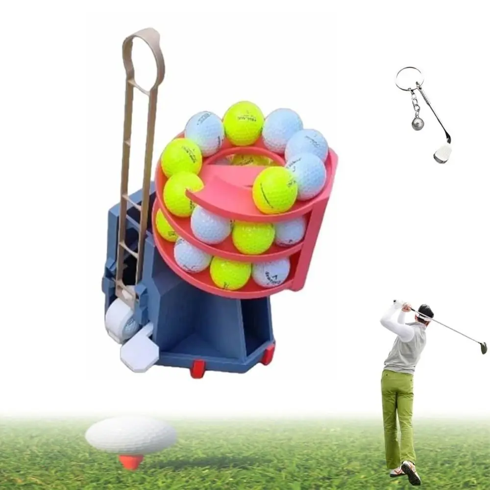 3D Printed Golf Ball Launcher Foot Pedal Control Golfs Practice Aid Golf Ball Driver Pro 25-Ball Capacity Professional
