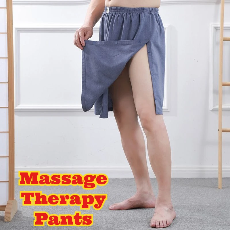 Massage Therapy Pants Split Leg Design Loose Fit Spa Uniform Unisex Thai Foot Care Practitioner Breathable Comfortable Trousers