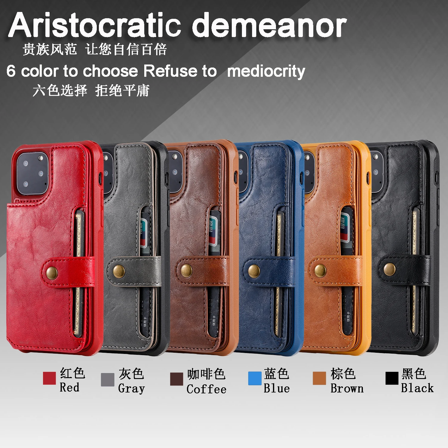 

YIKAYU Mobile Leather Pocket Cover Skin Stand Card Holder Wallet Phone Case For iPhone X XS XR 11 12 13 14 15 Plus 16 Pro Max