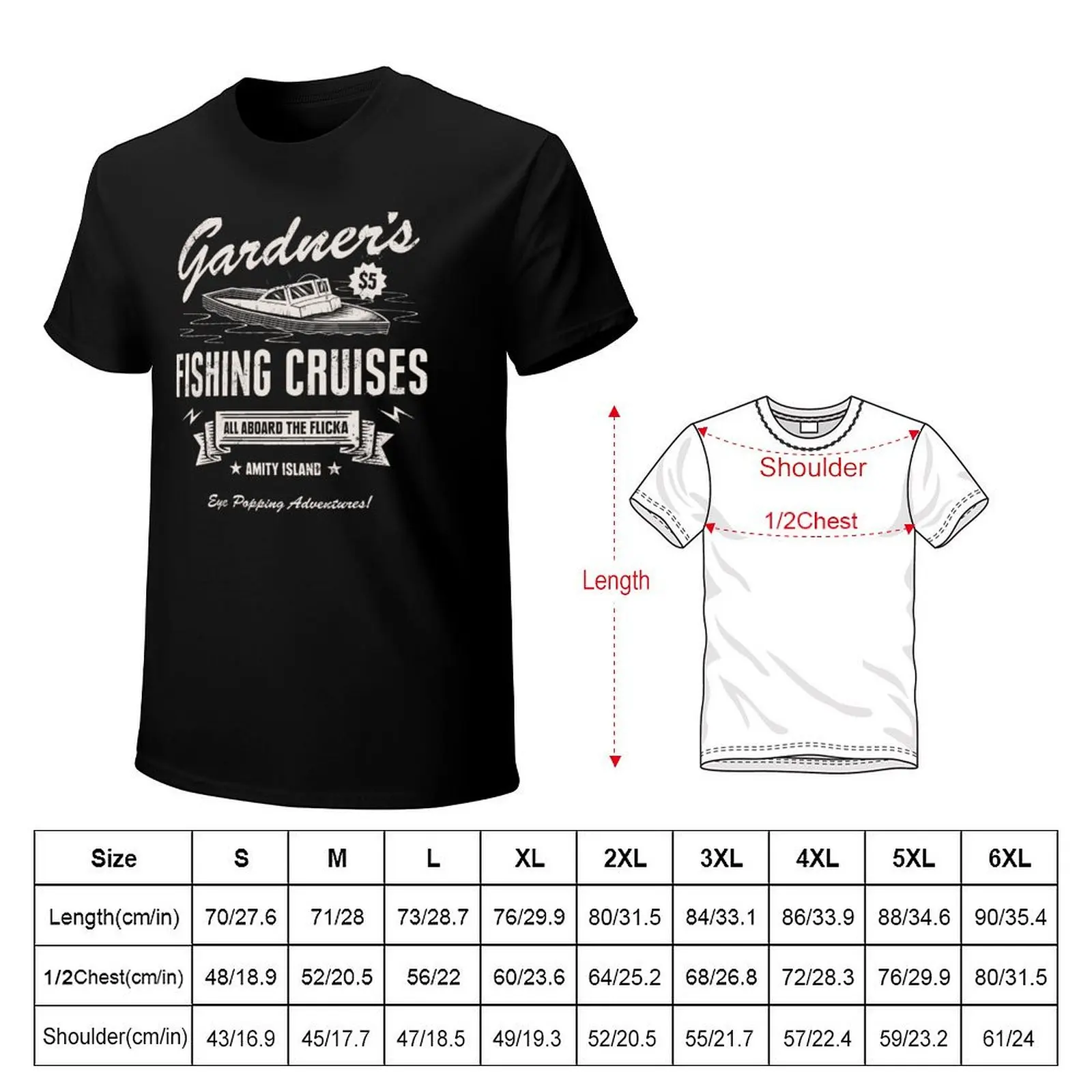 Gardner’s Fishing Cruises T-Shirt Breathable Sportswear T-Shirt for Men
