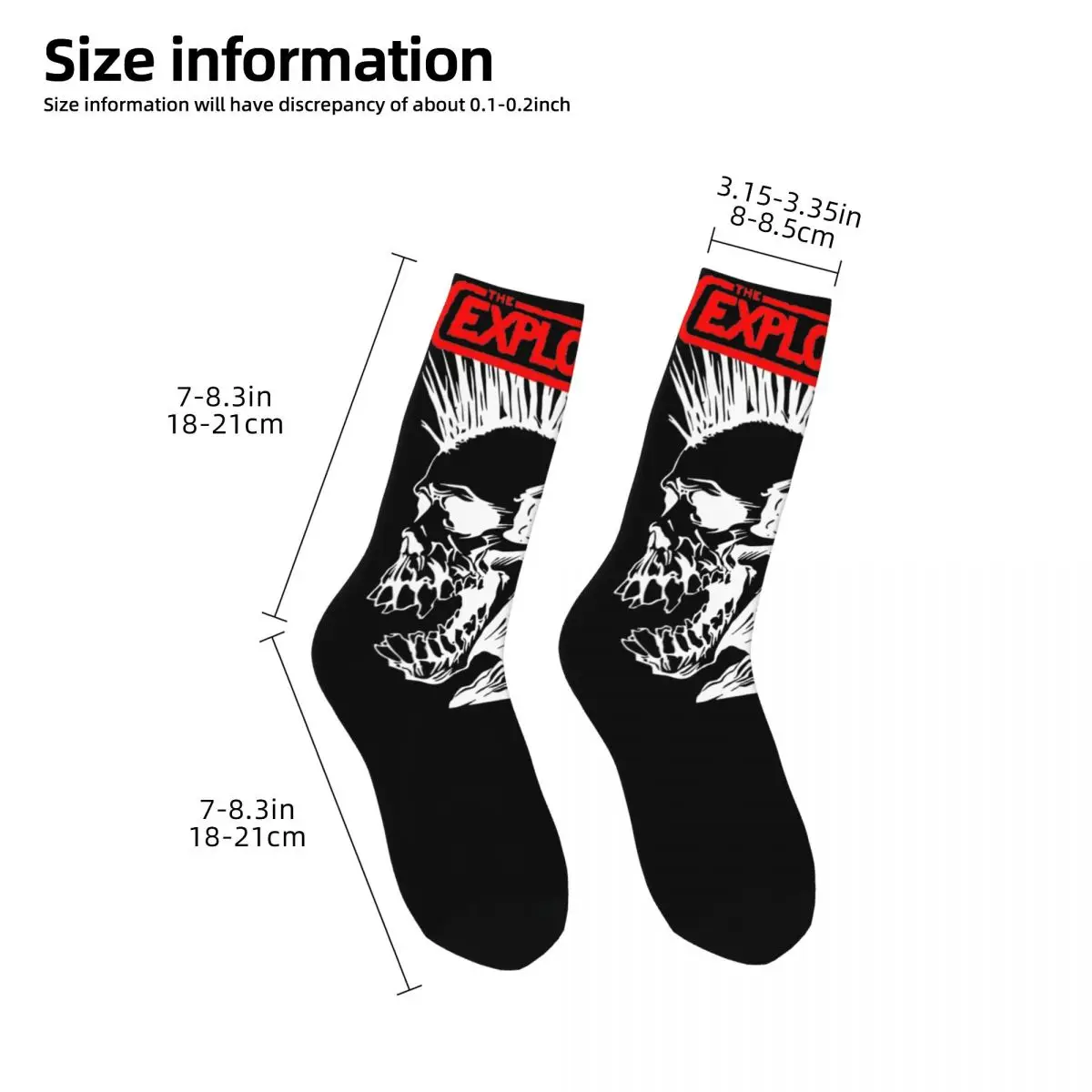 Men Women Top The Exploited Rock Punk Music Band Socks Super Soft Fashion Socks Hip Hop Accessories Middle Tube Crew Socks