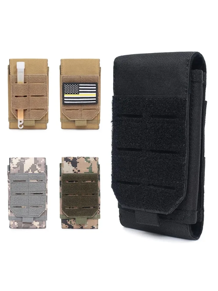 Pochette pour téléphone Molle pour Sports de plein air, sac de taille pour Camping, randonnée, chasse, accessoires, sac à outils EDC, support pour téléphone portable, étui magnétique
