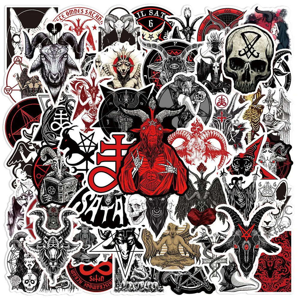 10/30/50PCS Horror Devil Satan Gothic Stickers Decals Decoration Suitcase Scrapbooking Phone Laptop Stationery Cool Kid Sticker