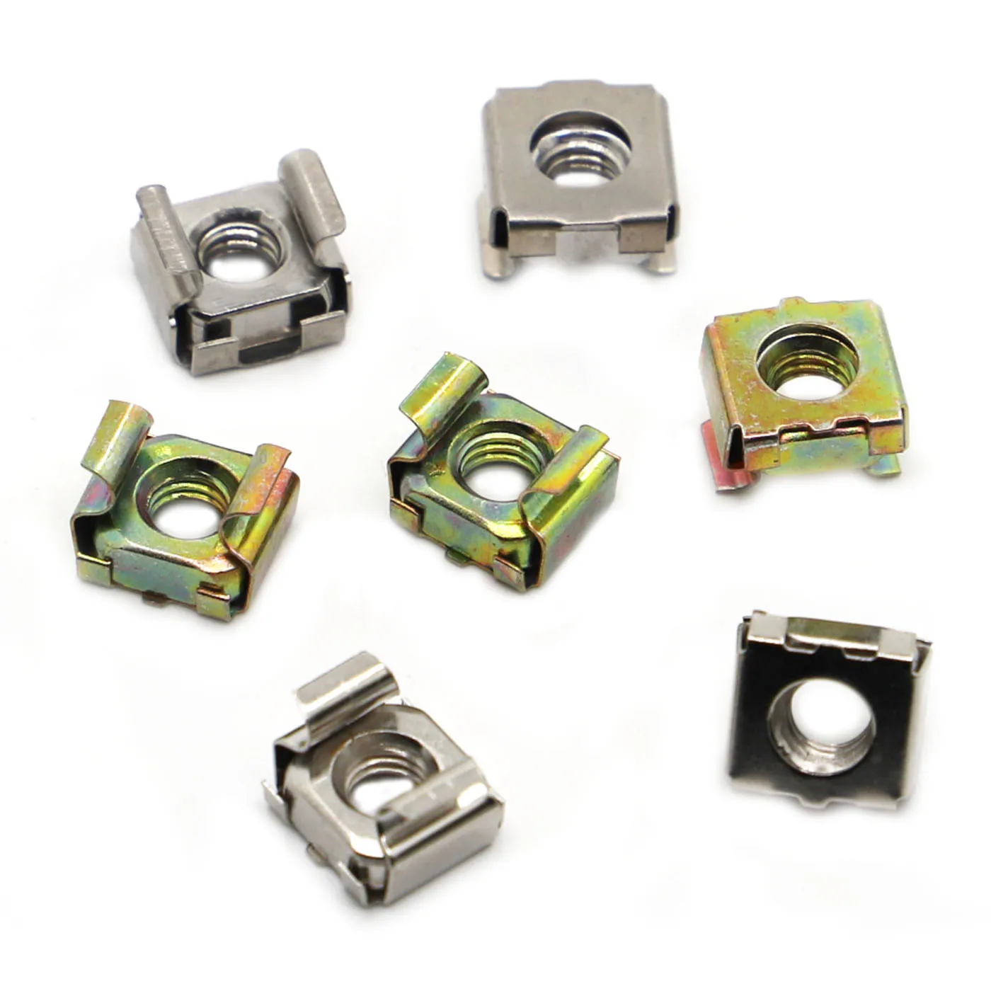 

M4 M5 M6 M8 M10 304 Stainless Steel / Nickel /Color Zinc Steel Quartet Floating Nut Cassette Elastic Enclosure Card Cage Nuts