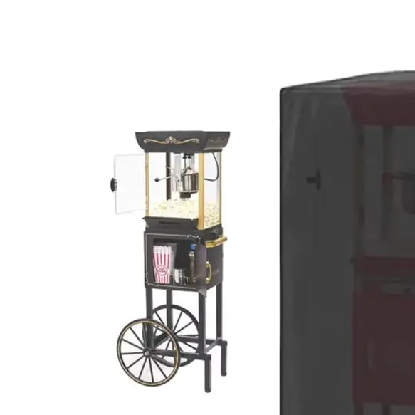 

420D Oxford Popcorn Machine Cart Cover, Waterproof And Dustproof Outdoor Protective Cover, Black For Household