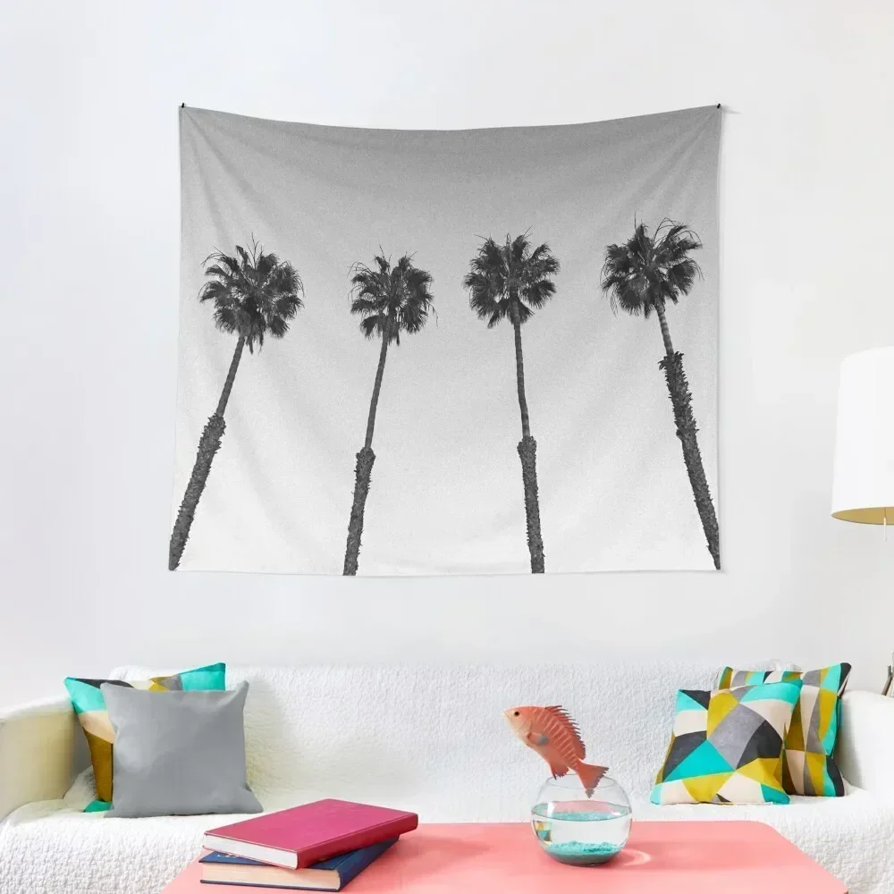 

Black and White California Palm Trees Tapestry Cute Room Things Outdoor Decoration Wallpapers Home Decor Tapestry