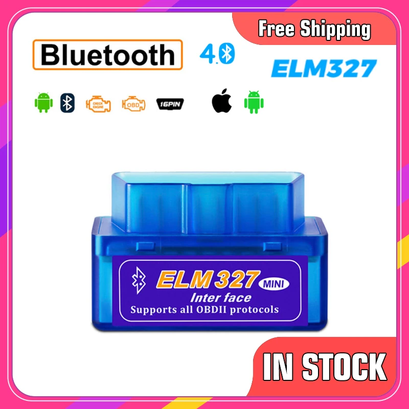 New Bluetooth ELM327 V2.1 Auto OBD Scanner Code Reader Tool Car Diagnostic Tool Car Fault Detection Super Mini ELM 327