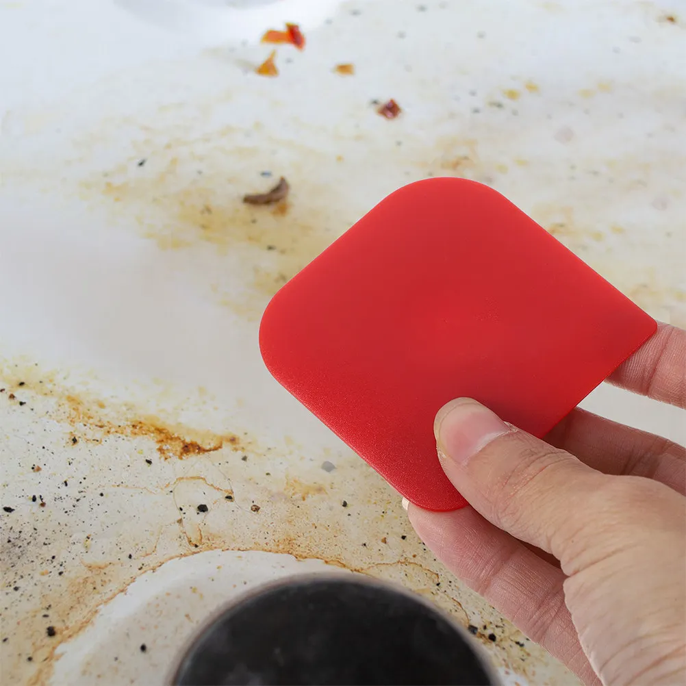2pcs Plastic Pan Scraper for Kitchen Cleaning, Dough Scraping, Cake Frosting & Cast Iron/Wok Maintenance