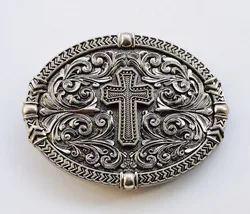 Cross Metal Cool Belt Buckles For Man Unisex SW-BY1168 suitable for 4cm wideth snap on belt with continous stock