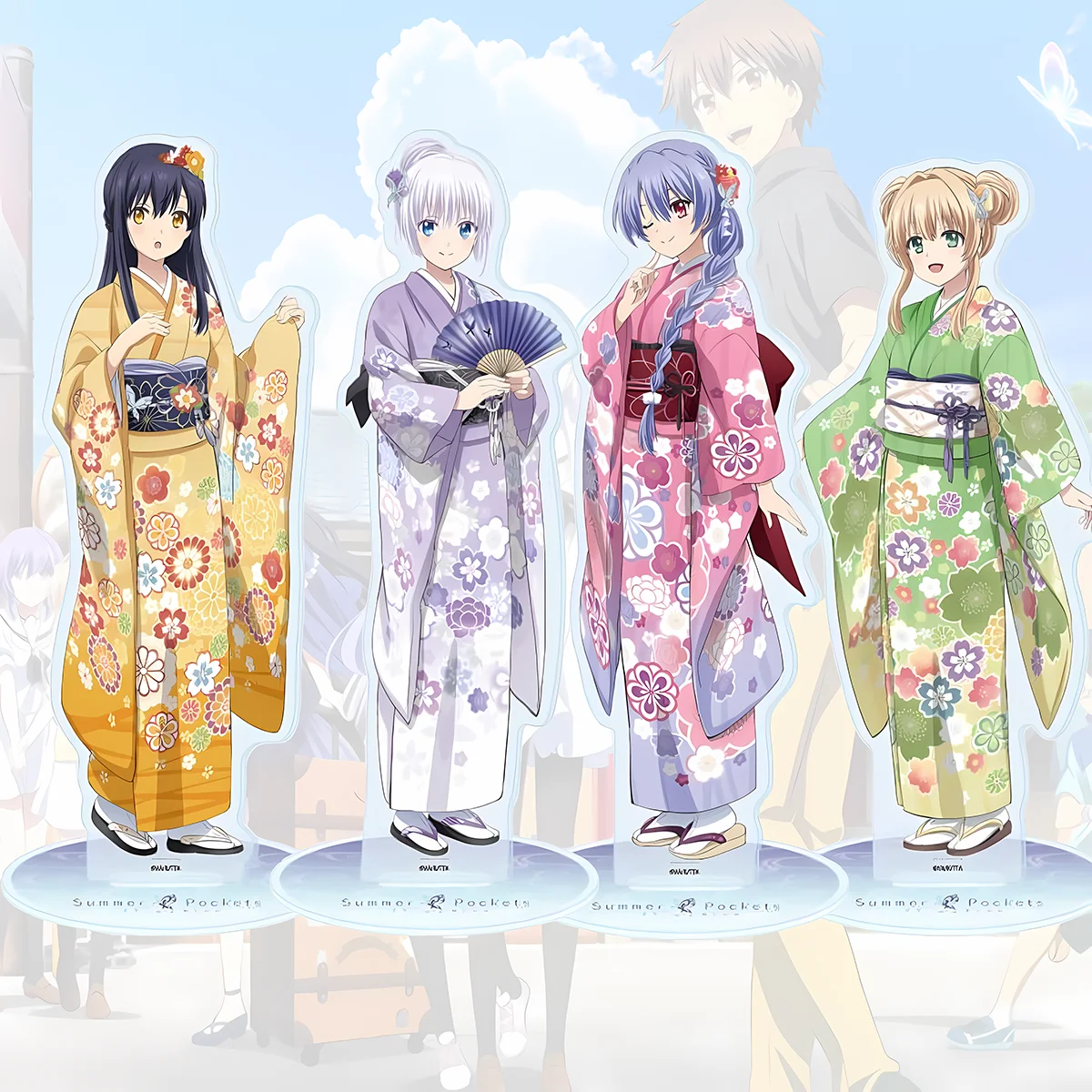 

Anime Summer Pockets Shiroha Naruse Kushima Kamome 15cm Acrylic Stand Creative Desktop Ornament Birthday Gift keychain
