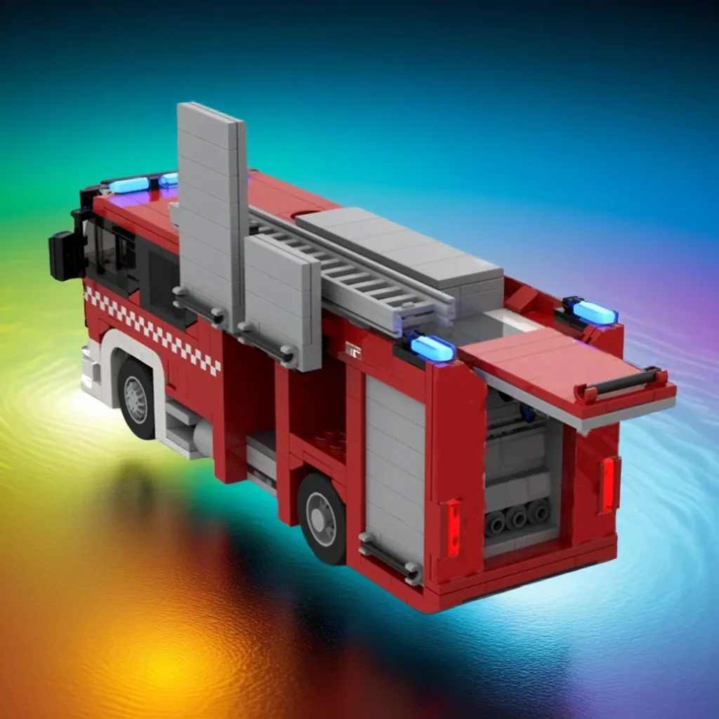 

700 шт. MOC Scania P360 пожарная машина DIY модель строительные блоки игрушки на день рождения подарок