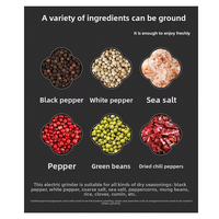 A74E-Household Pepper Grinder Electric Grinder USB Rechargeable Sea Salt Electric Peppercorns Spice Grinder Kitchen Gadget