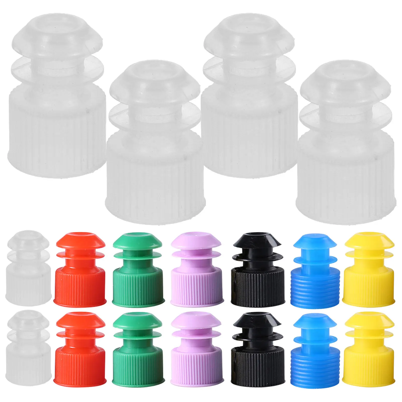 100Pcs Laboratory Test Tube Stopper Plugs 12Mm Solid Plastic Sealing Plug for Scientific Research Chemical Industry Heavy Duty