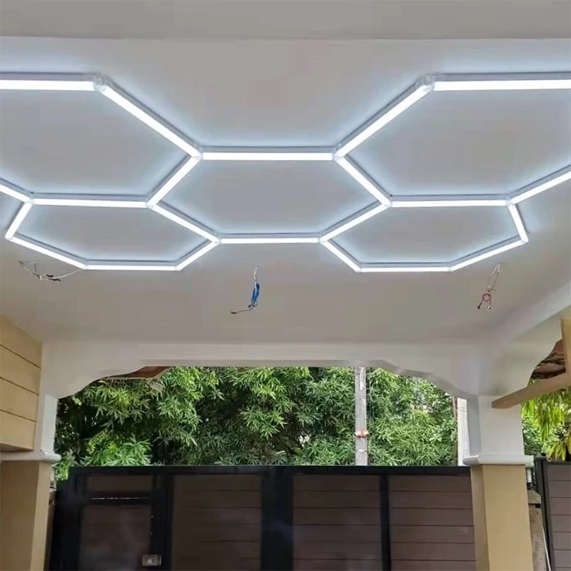 Hot Sell Led Ceiling Light For Car Shop Hexagonal Lighting For Car Workshop Garage