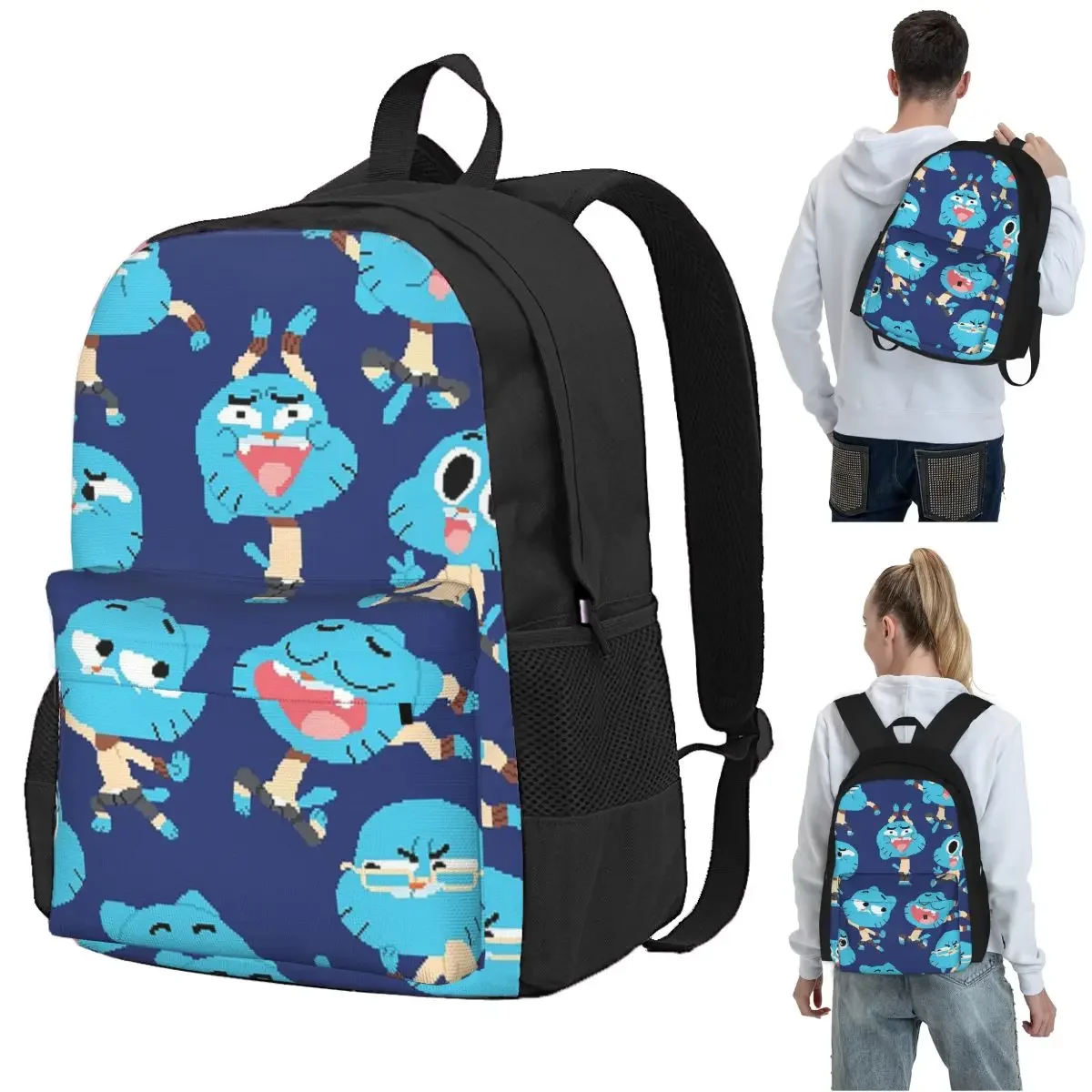 The Amazing World Of Gumball Backpack Student BookBag Children School Bag Computer Shoulder Bags for Men Women