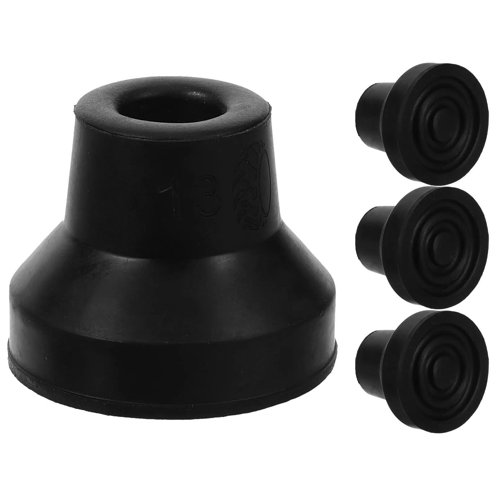 

4pcs Cane Rubber Pads for Cane Ends Rubber Crutches Walking Sticks Elderly Trekking Hiking Non Slip Durable Stable