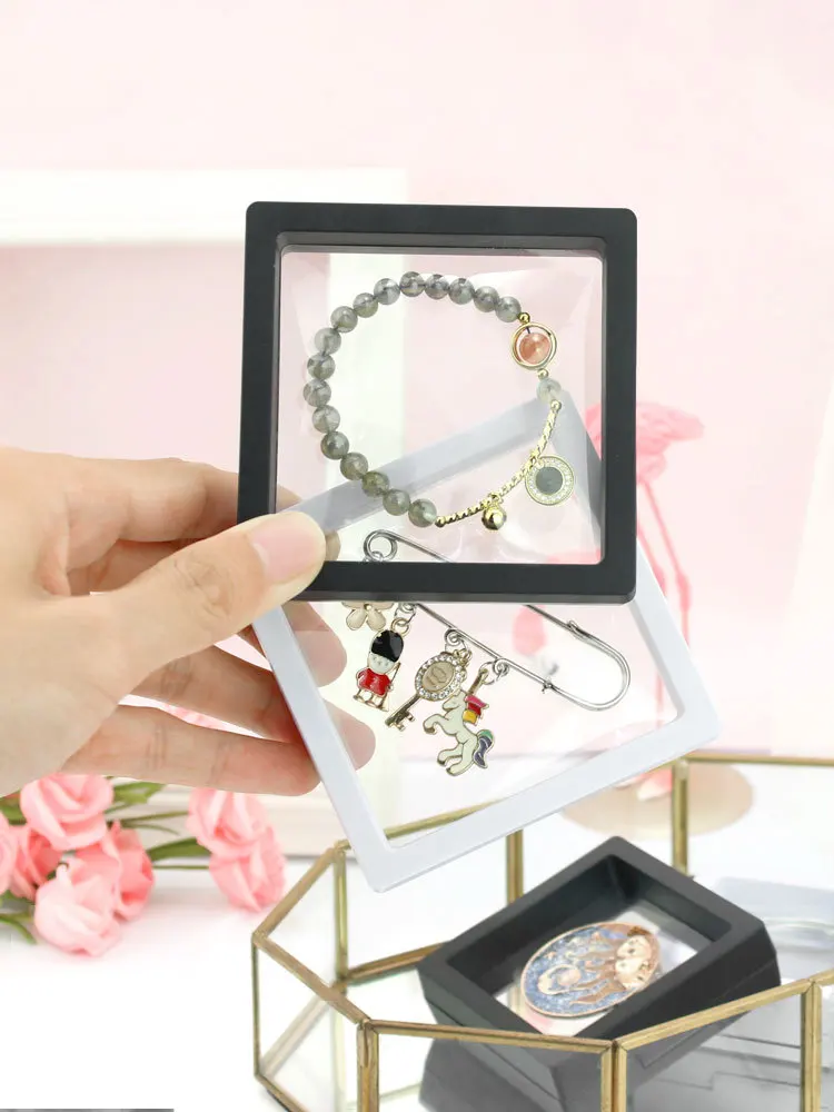 PEFilm Suspension Box Transparent Box Jewelry Box Necklace Box Ring Bracelet Bracelet Box Anti-Oxidation Crafts Storage Box