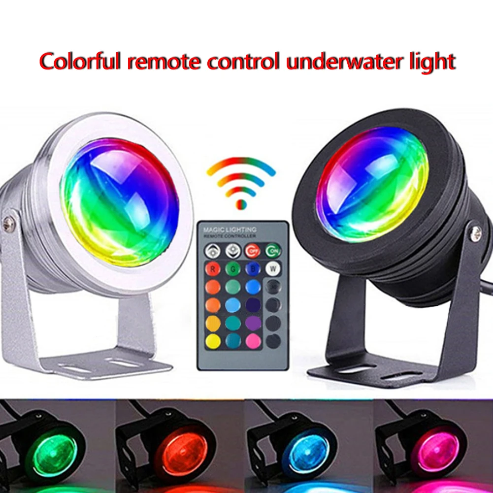 Unterwasser lichter LED Tauch lichter Scheinwerfer RGB 10W 12V Outdoor Tauch teich Lichter für Schwimmbad Garten brunnen