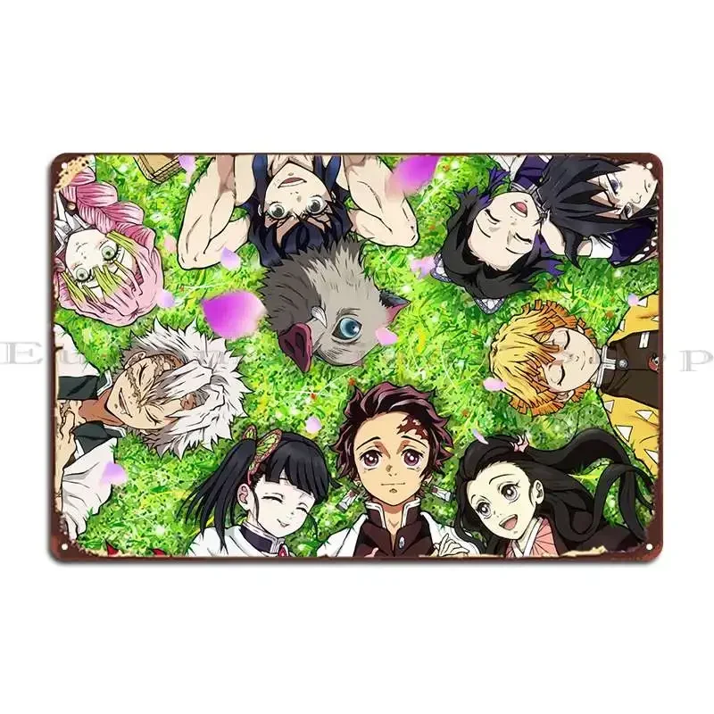 

Металлическая вывеска «Убийца демонов», настенная роспись, железная фреска, настенная табличка для кинотеатра, жестяная вывеска, плакат