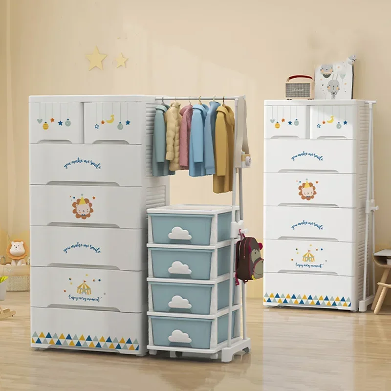 Baby Dressers Closet Organizer Cupboard Home Clothes Plastic Wardrobe Storage Bedroom Placard Armario Living Room Cabinets