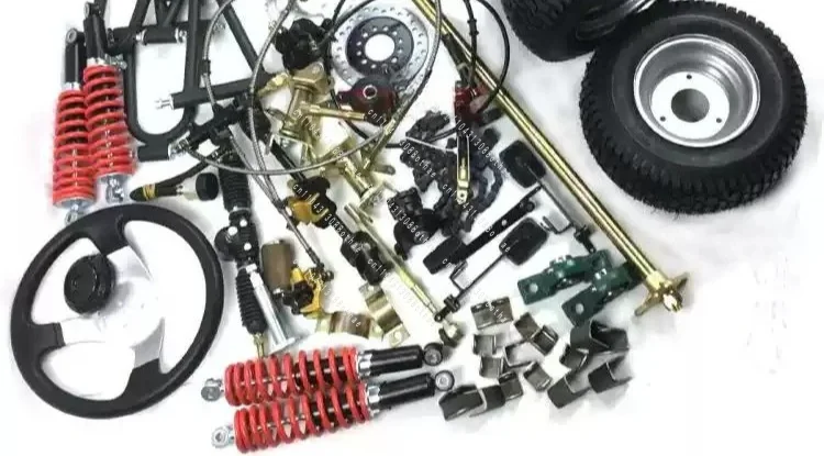 Front/Rear Suspension, Front Steering, Rear Axle Assembly,Front & Rear Disc Brakes DIY Off-Road 4-Wheel Kart Modification Parts