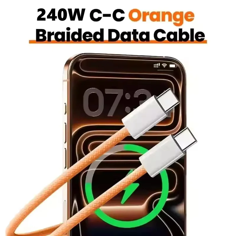3Pcs 240W USB Type C Cable Type C to Type C Fast Charging Cord USB C Quick Charge Phone Cables For Samsung Xiaomi Huawei Realme