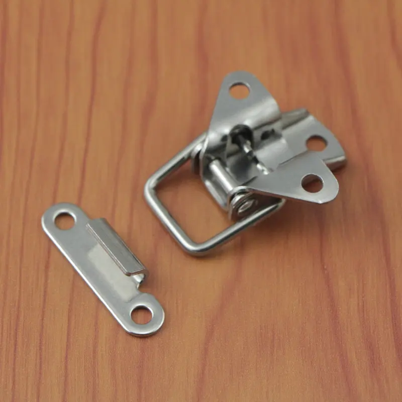 Stainless Steel 304 Toolbox Locking Latch Hasps Metal Toggle Catch Clasp Box Loaded Hinges Furniture Hardware Accessories