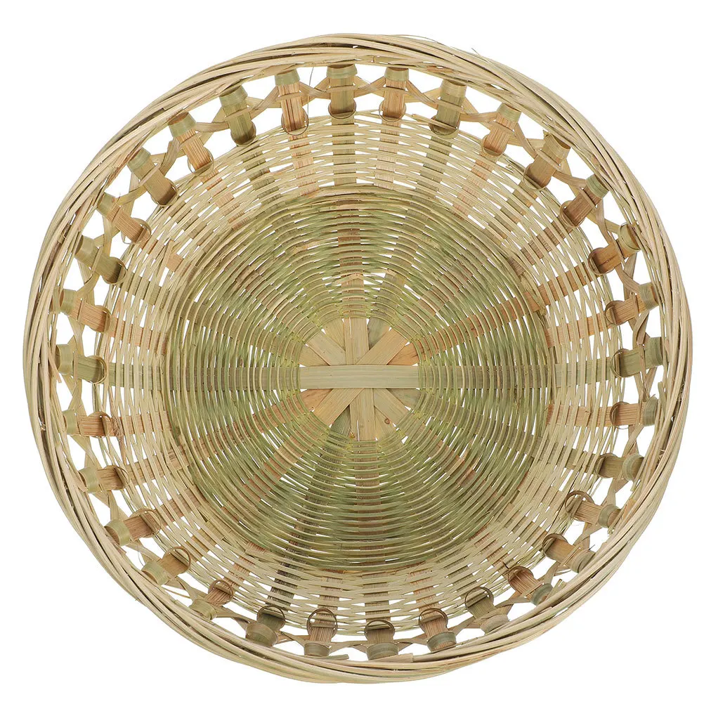 

Bamboo Fruit Basket Multifunctional Woven Storage Container Kitchen Countertop Organizer Bread Dessert Basket Household