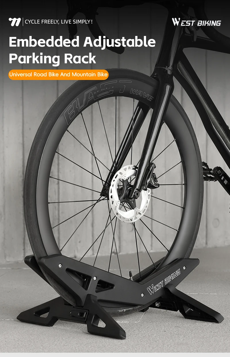 WEST BIKING Verstellbarer Fahrradständer 30-80mm MTB Rennrad Bodenständer Innen-Garagenlagerung Halterung Fahrradzubehör – Detail 1