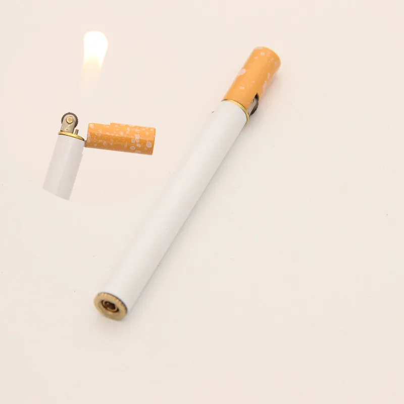 

Creativity Metal Cigarette Shaped Lighters Free Grinding Wheel Pocket Mini Compact Butane Gas Lighter Cigarette Accessories