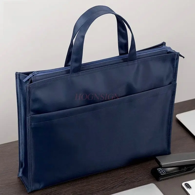 

1 шт., портфель, холщовая сумка-тоут, сумка для файлов, сумка на цепочке с ручкой, сумка для документов, водонепроницаемая сумка из ткани Оксфорд, сумка для документов