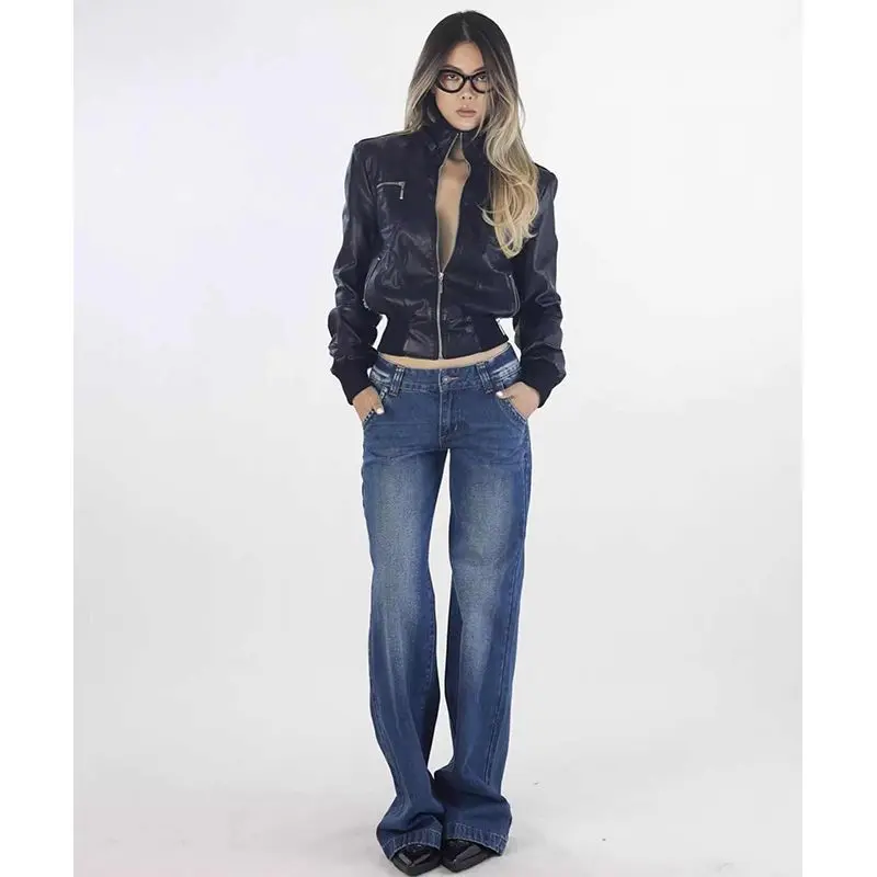 Classic Sle Jaet oulder Pads Outdoor Wear Punk Sle Autumn Winter Top Women's Faion ort Coat No Brand Registered