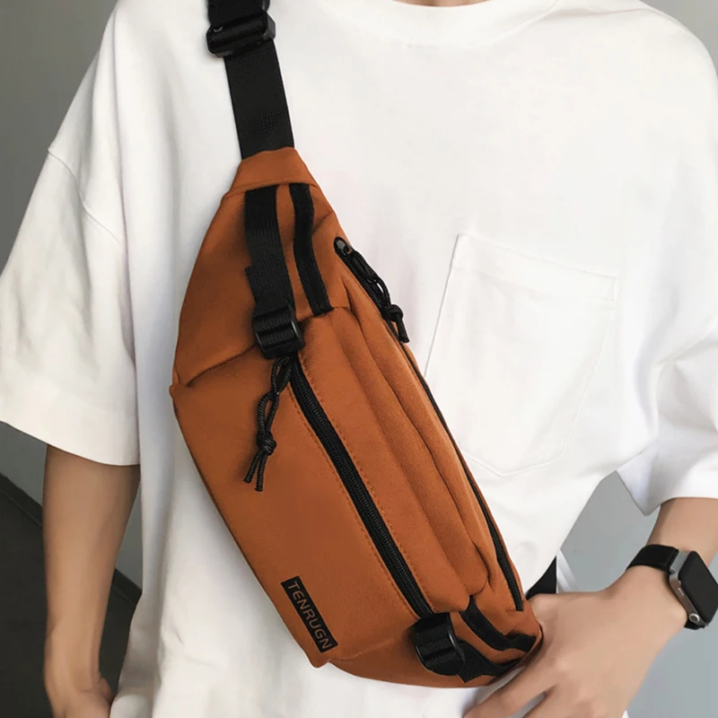 

Fashionable Casual Waist Bag, Portable Zipper Closure, Cycling Chest Bag, Sports Waist Bag, Commuting Bag, Shoulder Bag, Etc