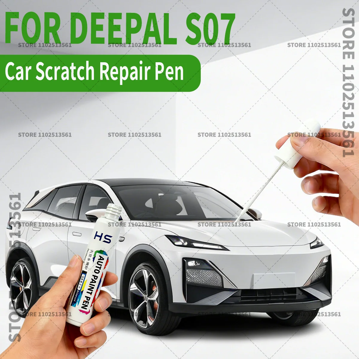 For DEEPAL S07 Car Paint Repair Pen Restores Original Factory Paint Finish Orange 175 Yellow Y78  Cold White C02 Cyan Y66 Gray
