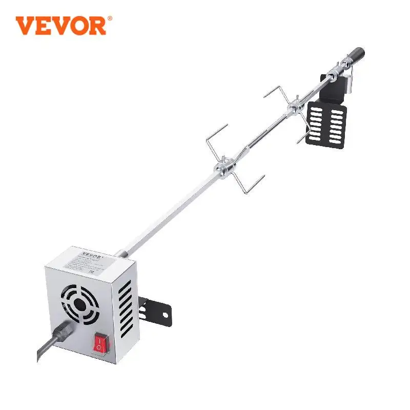 VEVOR Universal Grill Rotisserie Kit for Grills, Electric BBQ Grill with 9W Motor, Stainless Steel Automatic Grilling Kit