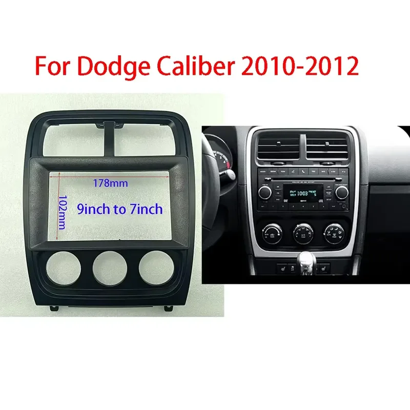 7 9 Inch Car Radio Frame Fascia For Dodge Caliber 2009-2012 Android Dashboard Kit Face Plate Trim Panel Stereo Bezel Adapter