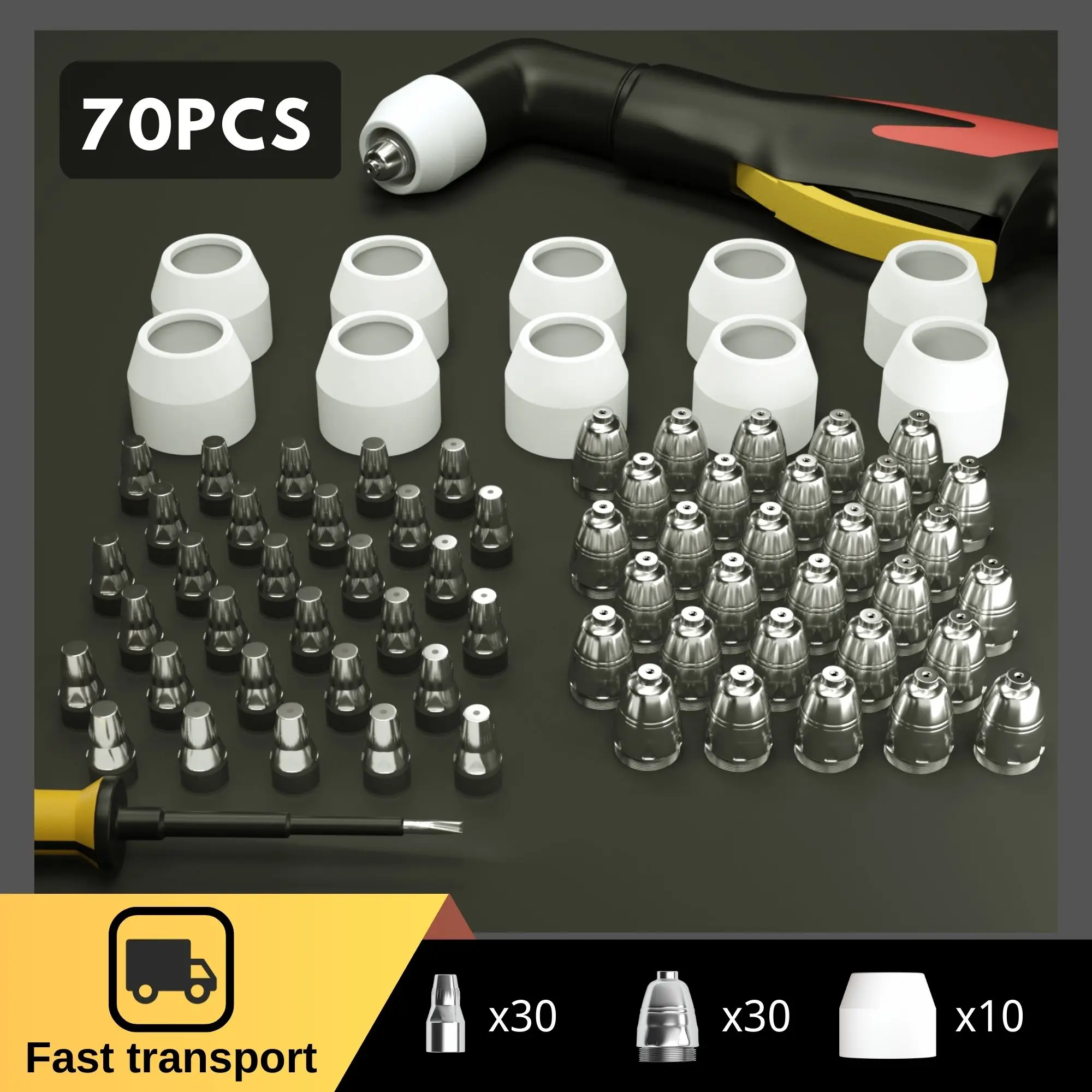 P80 Plasmasnijden Kits 25/45/70Pcs Plasma Cutter Nozzle Elektrode P80 Slijtdelen CUT55P PLC65P Neal