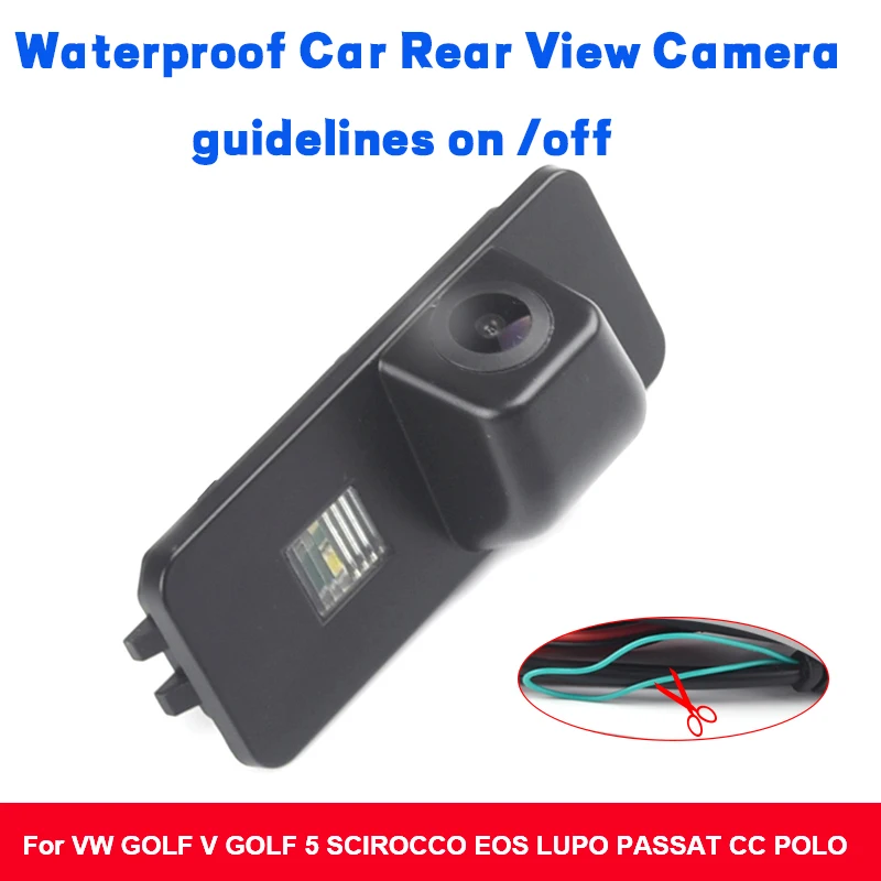 Wired Car Rear View camera Glass Reverse camera backup camera for VW GOLF V GOLF 5 SCIROCCO EOS LUPO PASSAT CC POLO(2 cage)