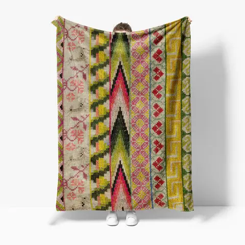 Moroccan Kilim Vintage Tribal Pattern Geometric Blanket Throw Cushion Cover Bedspread Home Decor