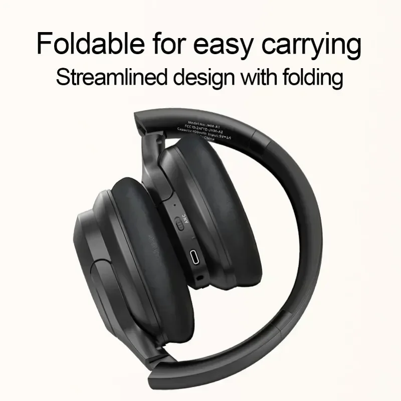 سماعة رأس بلوتوث جديدة 120 ساعة الاستعداد ANC إلغاء الضوضاء مرحبا فاي الصوت شحن سريع مساعد صوت BT 5.3 سماعة رأس رياضية