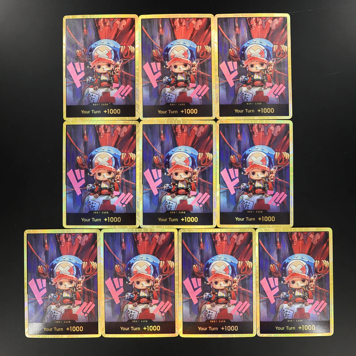 One Piece OPCG 3D Textured English Gangster Style Straw Hat Crew DON card Luffy Zoro Nami Chopper Robin Anime Collectible Cards view 5