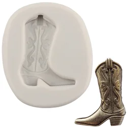 Cowboy Boot Silicone Mold Cupcake Topper Fondant Cake Decorating Tools Jewelry Polymer Candy Clay Chocolate Gumpaste Moulds