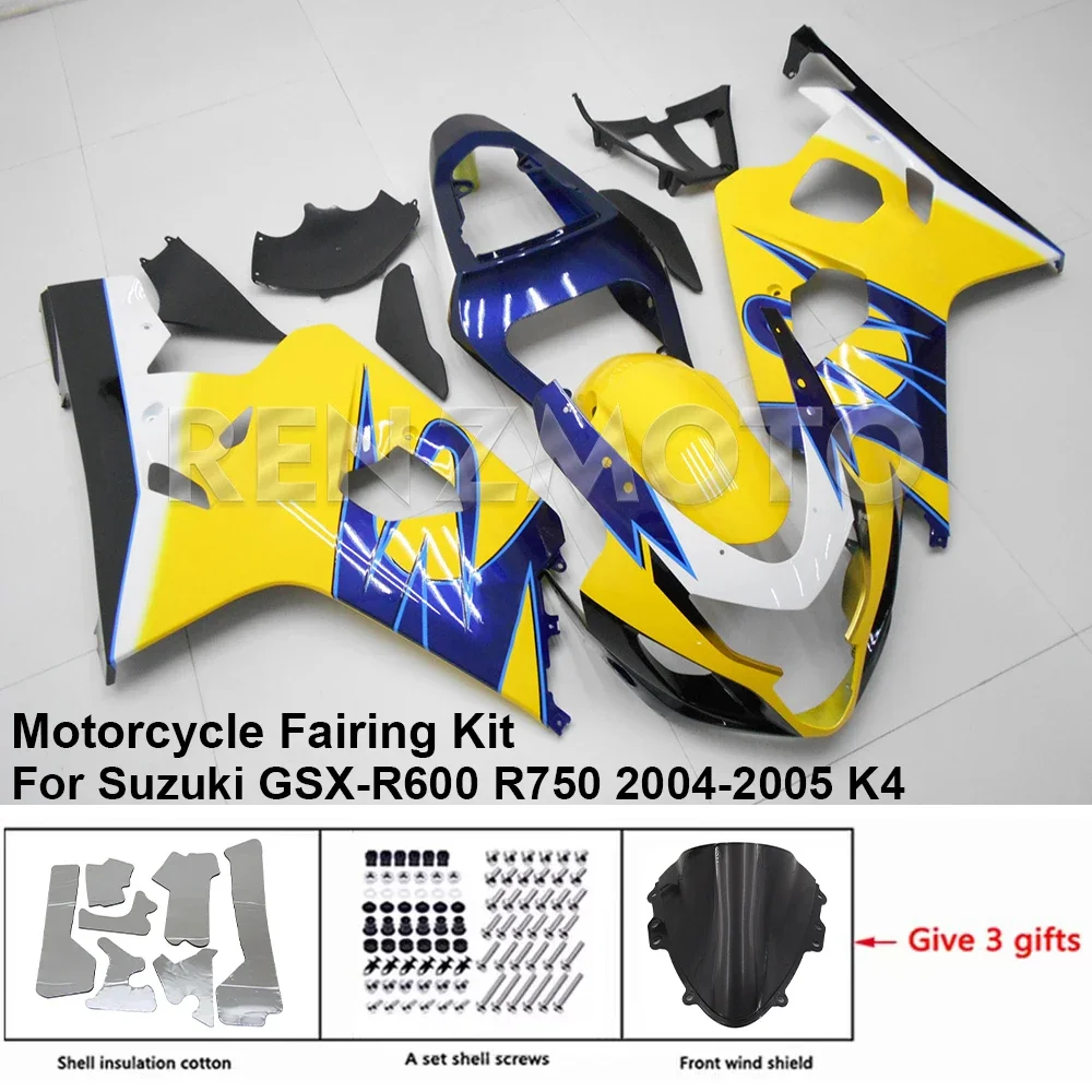 

For Suzuki GSX-R600 R750 04-05 K4 K5 Fairing Motorcycle Set Body Kit Decoration Plastic Guard Plate Accessories Shell S0604-125A