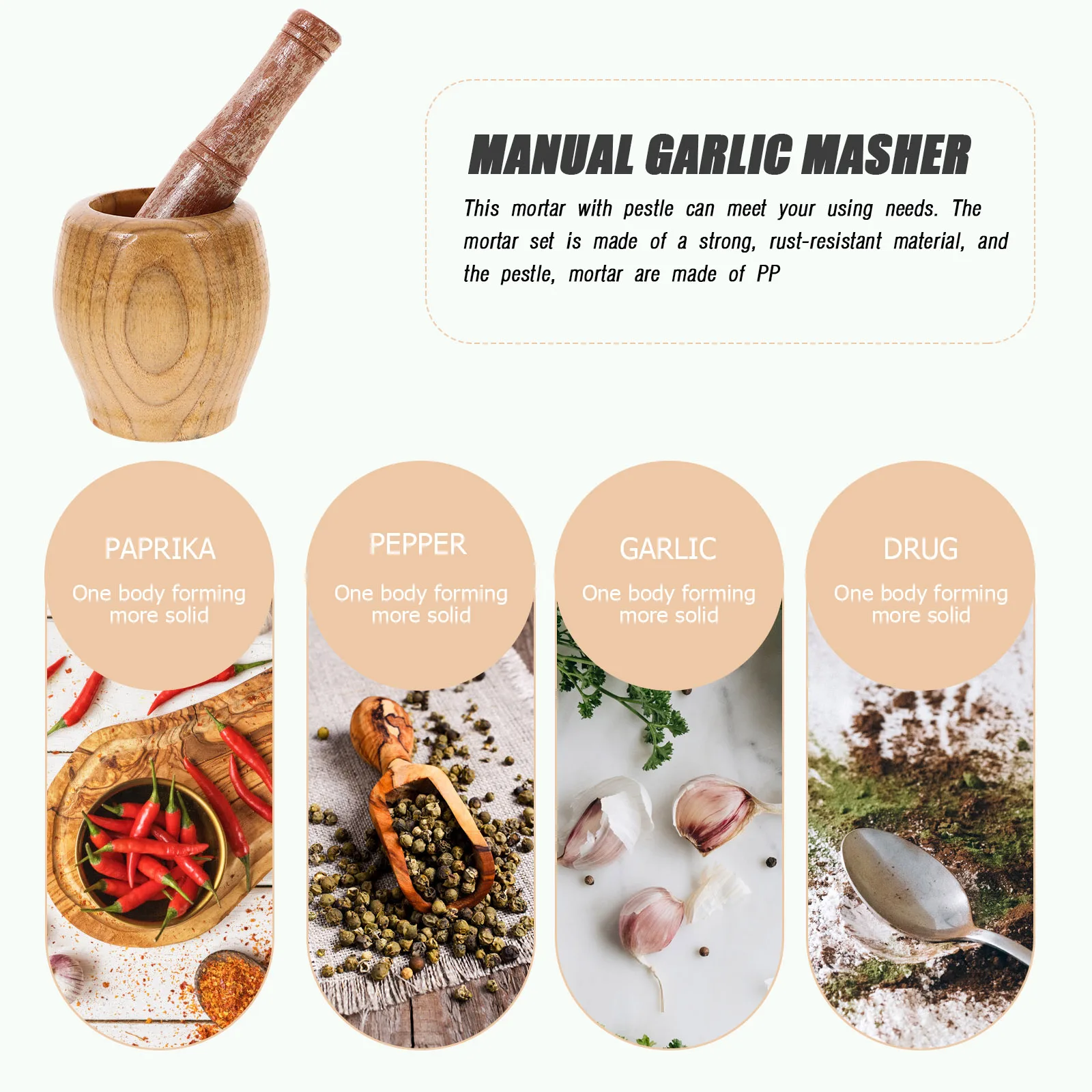 

Garlic Press 9cm Pedestal Bowl Set Easy to Clean Modern Design for Home Restaurant Kitchen Use Garlic and Pestle Set