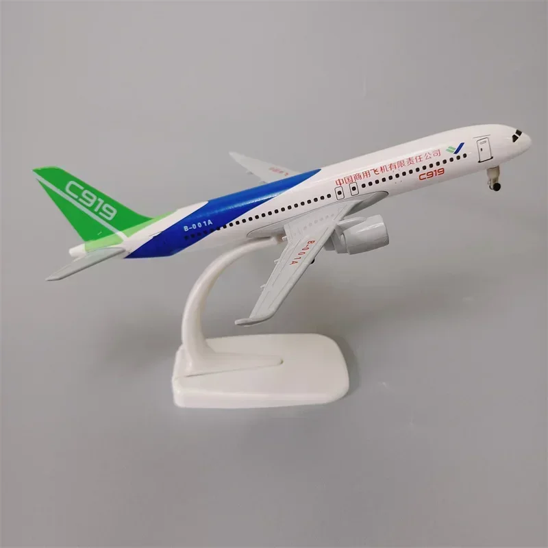 19Cm China Air Comac C919 China Commerciële Vliegtuigen Corporatie Airlines Diecast Vliegtuig Vliegtuig En Landingsgestellen